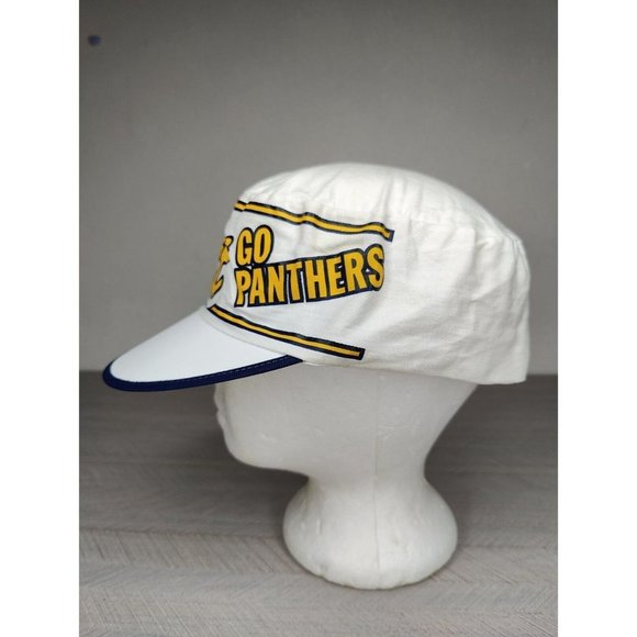 Vintage 80s Pitt Panthers Pittsburgh Painters Cap Hat AJD Size M-L USA Made - Picture 4 of 11